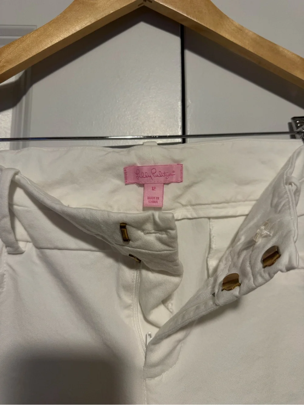 Lilly Pulitzer Jet Set Trouser Pants in Resort White sz 12 - Picture 4 of 6